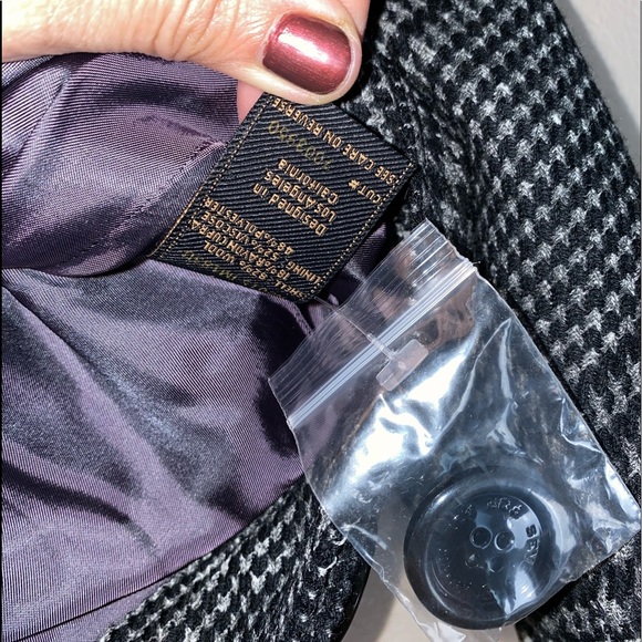 7 For All Mankind Plaid Tartan Tweed Crop Jacket M Y2K Old Money Quiet Luxury - Picture 5 of 8